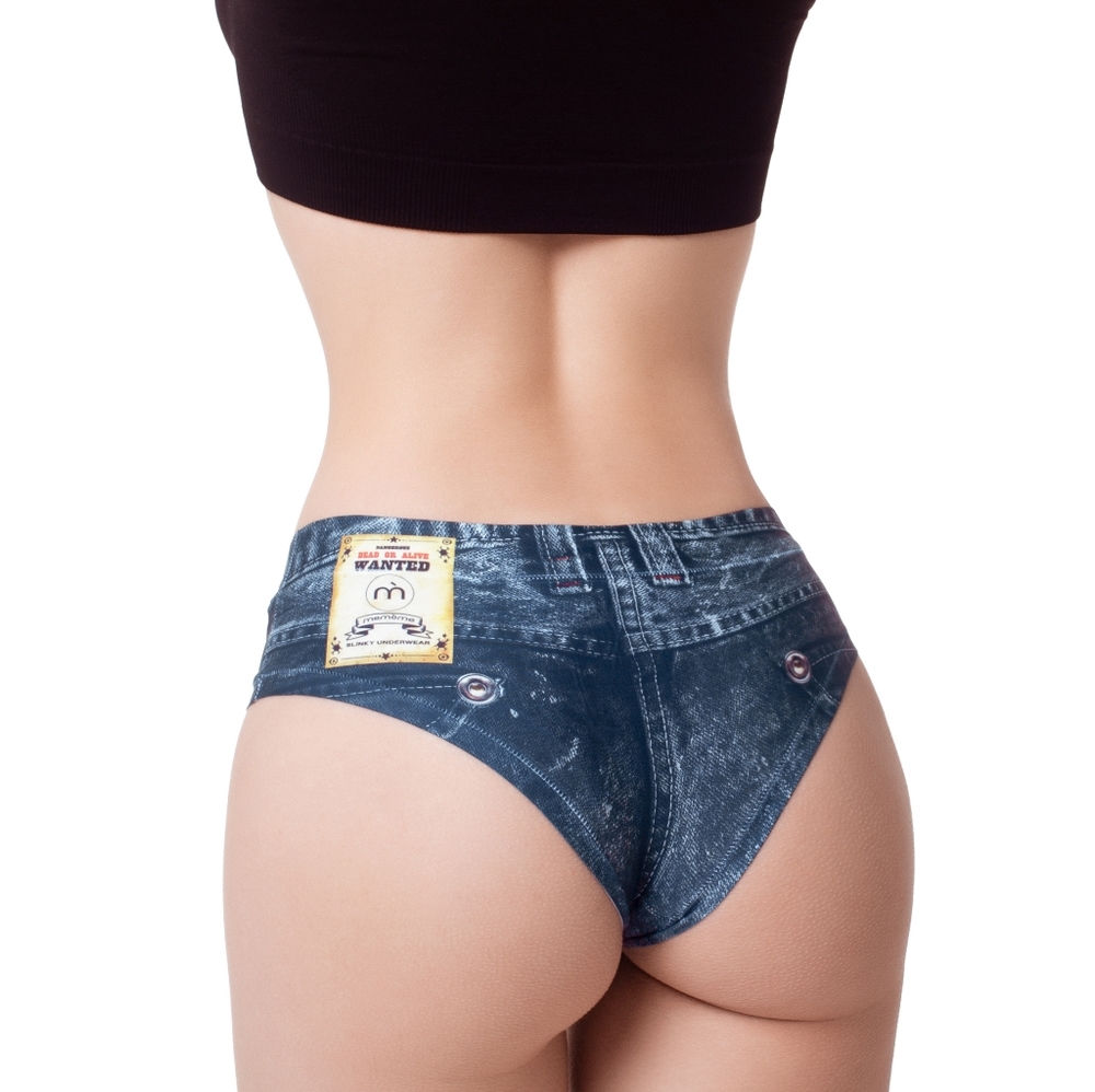 Jeans printed panties, size L (100-106 sm hips), brand new, premium quality.